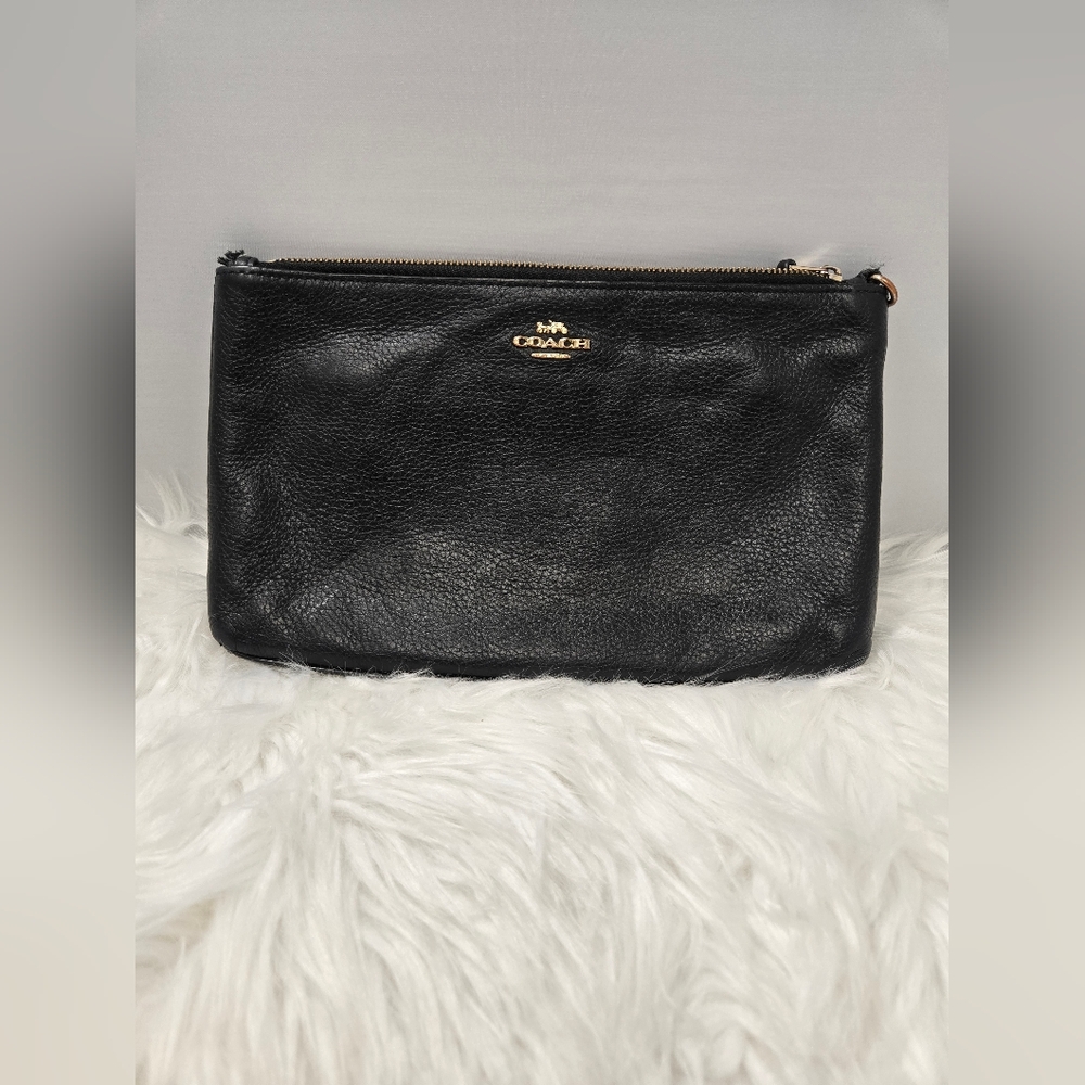 Coach Black Leather Clutch